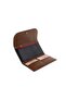 Women's Genuine Leather Large Wallet with Snap Closure Rfid Protected Charlotte Tan Navy Blue