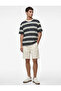 Cotton Comfortable Fit Pocket Bermuda Shorts with Drawstring Waist Baggy Jean Shorts