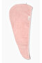 100% Cotton Hair Drying Cap/Towel with Elastic and Buttons Fuchsia D - 4