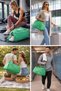 Kaff Green Crinkle Fabric Waterproof Sports and Travel Bag with Shoe Compartment 0818 and Front Pocket - 4