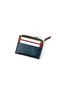 Seward Genuine Leather Navy Blue Multicolor Men's Leather Pocket Design Zipper Closure Rfid Protect Card Holder