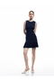 X Melis Ağazat - Mini Length Sleeveless Crew Neck Knitwear Dress with Ruffles at the Hem - 2