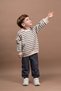 Children's Suit Baby Boy Kids Long Sleeve Striped Seasonal Suit - 2