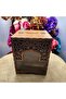 صندوق صدقة خشبي MDF بنمط رومي متوسط الحجم 14x14x16 سم - 2