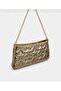 Women's Gold Star Embroidered Baguette Leather Hand and Shoulder Bag - 3