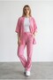 Women's Pink Kimono Wrap Top and Bottom Set