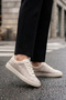 Women's Sneaker Gold Stone Mesh Stylish Evening Dress Sports Shoes Zenisa Beige Stone - 2