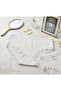 12-Piece Women's White 100% Cotton Heart Hole Lace Panties Set - 5