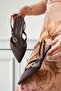 Women's İssar Low Heel Shoes - Brown-Suede