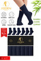 Bamboo Women's Socks Navy Blue Premium 6-Piece Box, Seamless Toe, Soft Washable