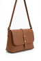 Tan Faux Leather Stylish Women's Shoulder Bag with Adjustable Strap - 5