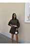 Women's Khaki Pocket Detailed Jacket and Skirt Set - 2