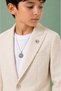 Boys' Linen Premium Striped Suit Set / Wedding, Graduation, and Special Occasions (Set of 5) - 7