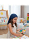 Girl's Dark Blue Triangle Hat E Stretchy V Viscose Fabric D Lace I Triangle Hat with Flower Detail (2-9 Years) - 4