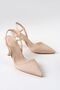 Beige Heeled Stilletto Shoes - 4