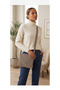 Hand-knitted paper string bag