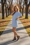 Women's Short Sleeve Crew Neck T-Shirt Dress Nightgown - 4