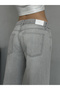 Light Gray Wide Leg Mold Denim Trousers - 6