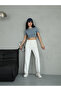 White Mom Fit Straight Denim Pants - 5