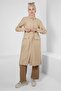 BUTTONED Pocketed WITH Ruched WAIST AND POCKETS 43806