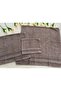 Milky Brown 3-Piece Cotton Towel Set – Bath & Hand & Face Towel Set – Soft Textured Dowry Set - Gift