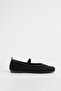 Women's Black Suede Casual Elastic Low Heeled Comfortable Ballerinas Byndmrj01 - 8