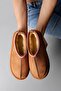 Tan Women's Suede House Slippers - Ultra Mini Embroidered and Thick Sole, 4cm Bynd - 5