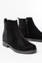 165-212 Black Suede Zippered Daily Women's Boots with Stone Accessories - 5