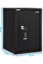 Large Key Safe Box, Manual Safety Locker for Home Office 13Kg (50x35x30cm) RB50K Black - 3