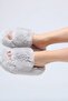 Women's Gray Extra Soft Furry House Slippers 3cm Bynd01 - 3