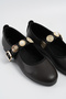 Women's Leather Ballerinas with Money Buckle Byndpt01 - 6
