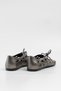 Women's Silver Laser Lace-Up Open Front Leather Sandals Byndlzr01 - 7