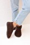 Women's Brown Ultra Mini Suede Boots with Fur Inside 3cm Byndum01
