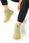 Women's Olive Green Tunder Faylon Zipper Detailed Boots 4cm Byndfay07 - 5
