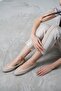 Women's Beige Suede Daily Low Heel Comfortable Ballerinas Byndmrj01 - 3