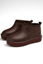 Women's Dark Bitter Brown Fur-Lined Waterproof Faylon Rain Boots Byndumfay02 - 3