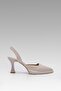 Women's Beige Sonia Pointed Heeled Patent Leather Shoes 8cm Bynde600 - 5