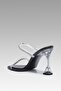 Women's Black Diamond Stone Detailed Heeled Slippers 8cm Bynddia01 - 8