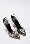Women's Black Princess Transparent Stone Goblet Heeled Shoes 11cm Byndprs01 - 6