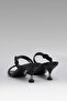 Women's Black Valencia Ankle Knot Detailed Round Heeled Leather Slippers 7.5cm Byndbs7500 - 5