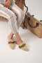 Women's Beige Salome Straw Tassel Slippers Byndslm01