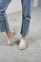 Women's Beige Leather Flat Thick Sole Loafer Moccasin Shoes 4.5cm Byndlfrk03 - 4