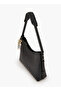 Embossed Shoulder Bag with Strap Handle - 5