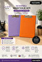 Lila and Orange A4 Covered Secretary Set (Pack of 2) |   Durable Pvc Coating, Metal Latch, Interior Pocket - 4