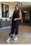 Lunch Lifestyle Women's Zippered Polo Collar Ribbed Double Slit Midi Length Sleeveless Knitted Dress - 5