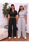Women's Sweatpants 2-Pack - Black - Gray - Waist-Tied, Suitable for Daily Use, Comfortable Fit, Washable Fabric