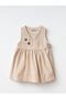 V-Neck Double-Breasted Tie-Up Floral Embroidered Bohemian Baby Dress - 2