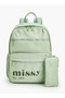 Logo Print 2-Piece School Backpack Set for Kids with Pencil Pouch - 30x12x40 cm