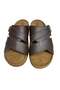 Enova Men's Faux Leather Orthopedic Double Monta Sole Buckle Stitched Stylish Home Outdoor Slippers - 6