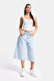شورت نسائي من نوع Ice 4s6-3 Super Baggy Fit Maxi Boy Bermuda Denim - 7